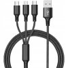 KABEL ŁADOWARKA 3w1 DO IPHONE MICRO USB TYP-C UNIWERSALNY RAPID SERIES (tds0539)